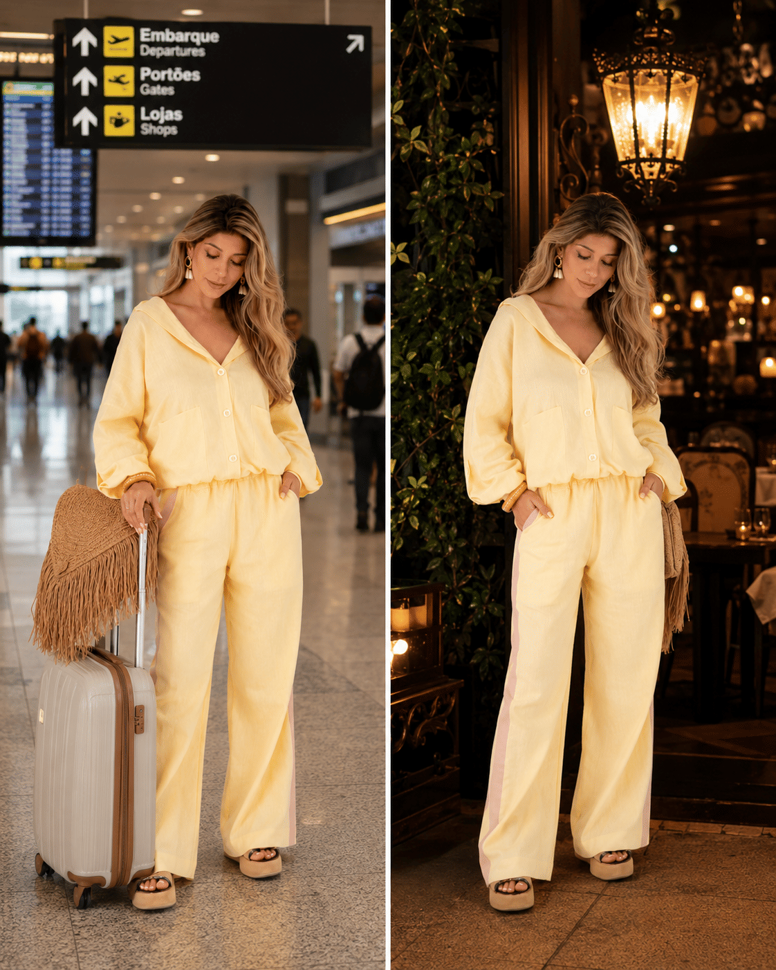 Como usar o Conjunto Vania Amarelo Manteiga